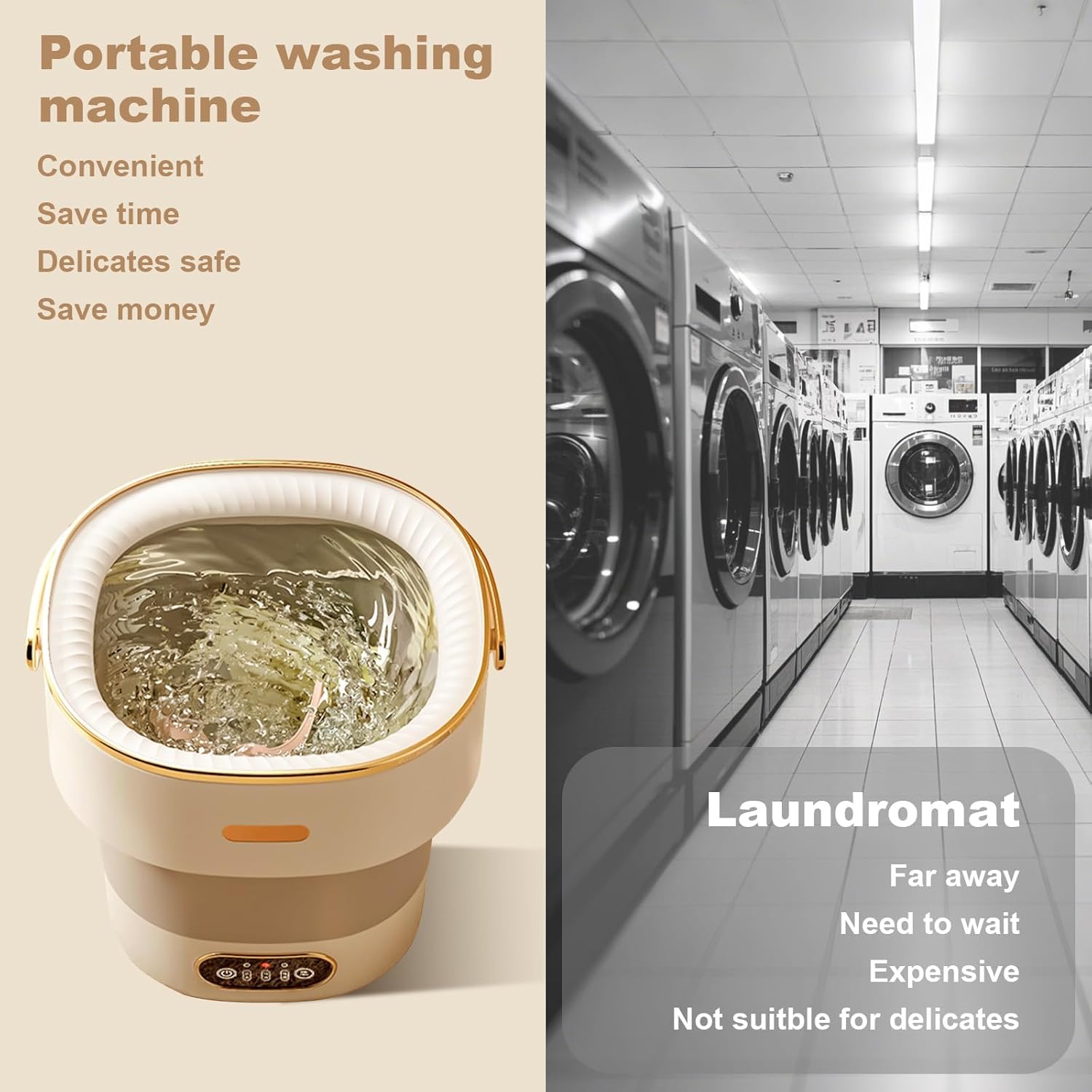 13L, Portable Washing Machine, Mini Washer Foldable Compact Laundry Machine with Basket Spin, Small Underwear Washer for Travel, Apartment, Manual Clothes Washing for Compact Spin Dryer