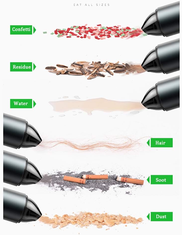 Handheld Vacuum Cleaner Cordless 5300Pa Rechargeable Lightweight Wet Dry Vacuum Car Vacuum Cleaner with HEPA Filter for Home, Car and Pet,Black (Red)