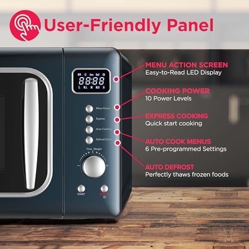 FRIGIDAIRE EMW788RETRO 0.7 cu. ft. Retro Microwave, Azure-Argent