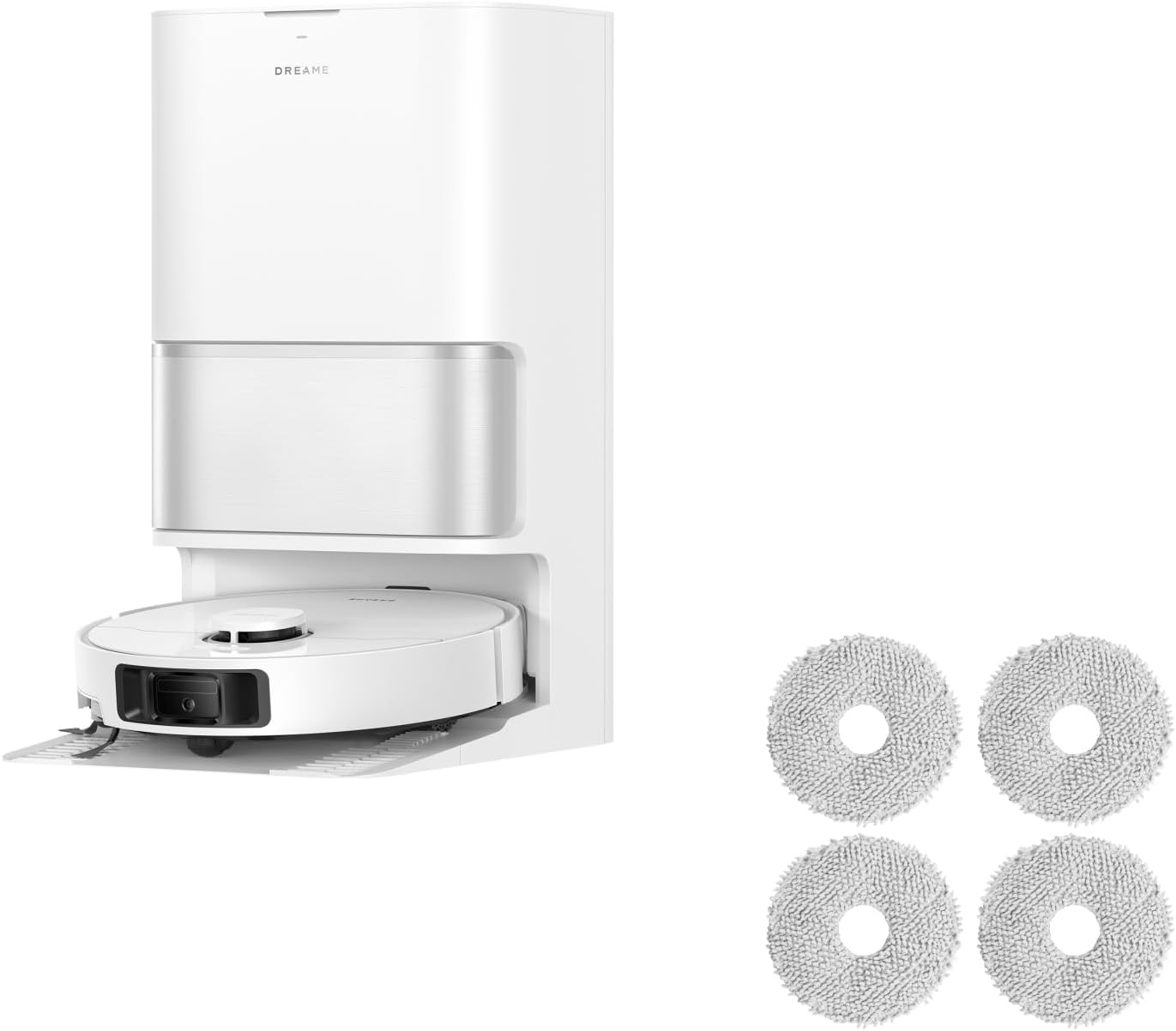 DREAME L40 Ultra Gen 2 Robot Vacuum Cleaner (White) and Mop Pads (4pcs)