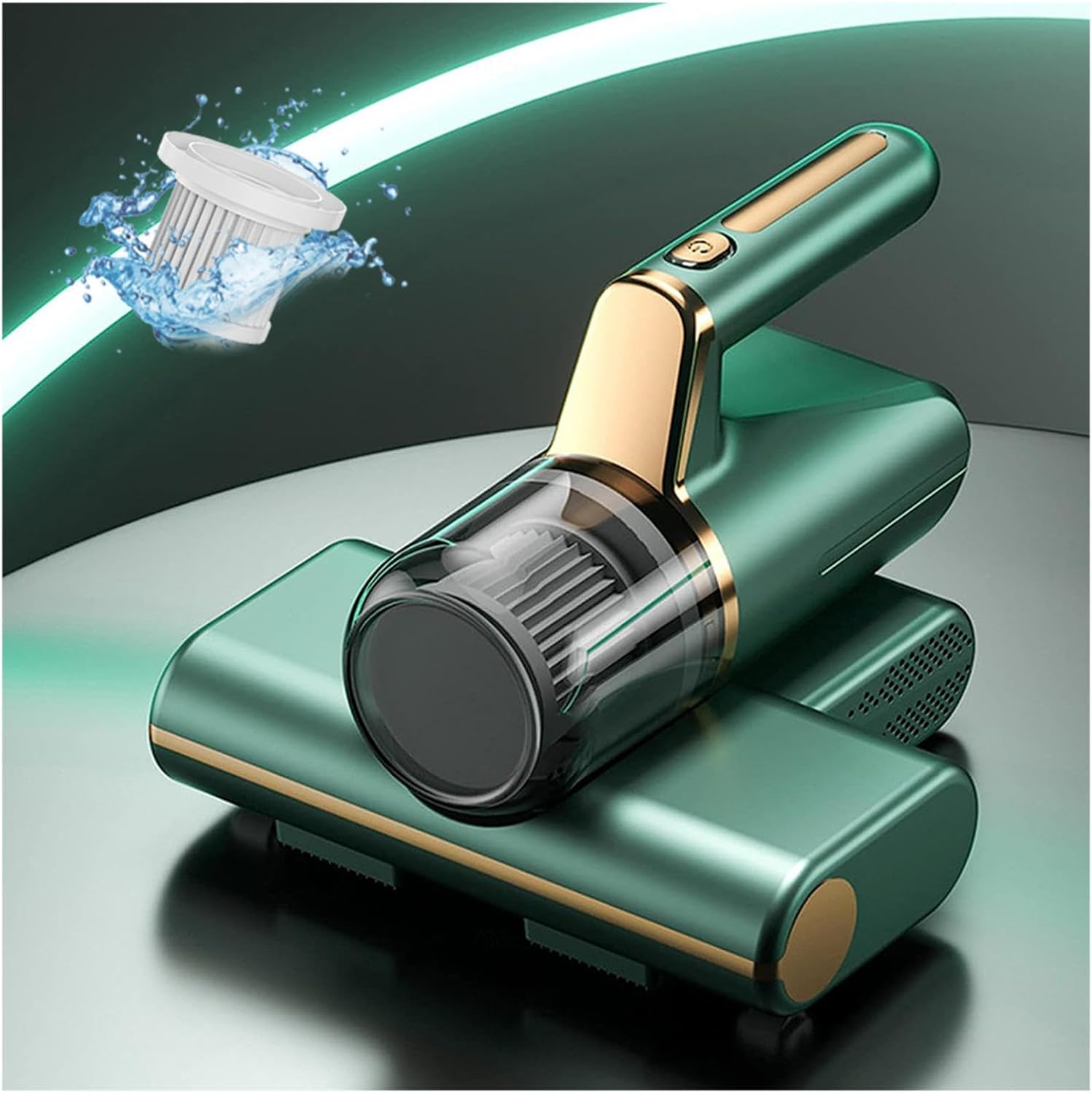 Aspiradora para Colchones De Cama, 3-in-1 Wireless Mattress Vacuum Cordless 14kpa Super Suction Mattress Cleaner Vacuum Effectively Clean Up Bed, Dust and Pet Hair,Green