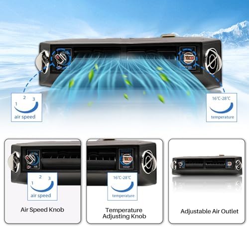 Under Dash Air Conditioner 12 Volt 10000BTU, Universal Air Conditioner 12V A/C for Car, 3-in-1 Compressor&Condenser APU, Low Noise Rapid Cooling for Car, Automotive, Sedan, Pickup