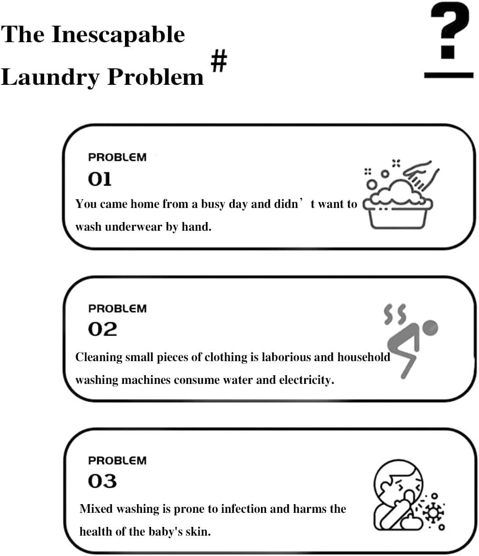 Generic Portable Washing Machine 14L Upgraded Large Capacity Washer 2 In 1 Apartment Washers 7.5x7.5x11in Foldable Washers Space Saver For Cleaning Sock, Underwear(Khaki), 19*19*27cm