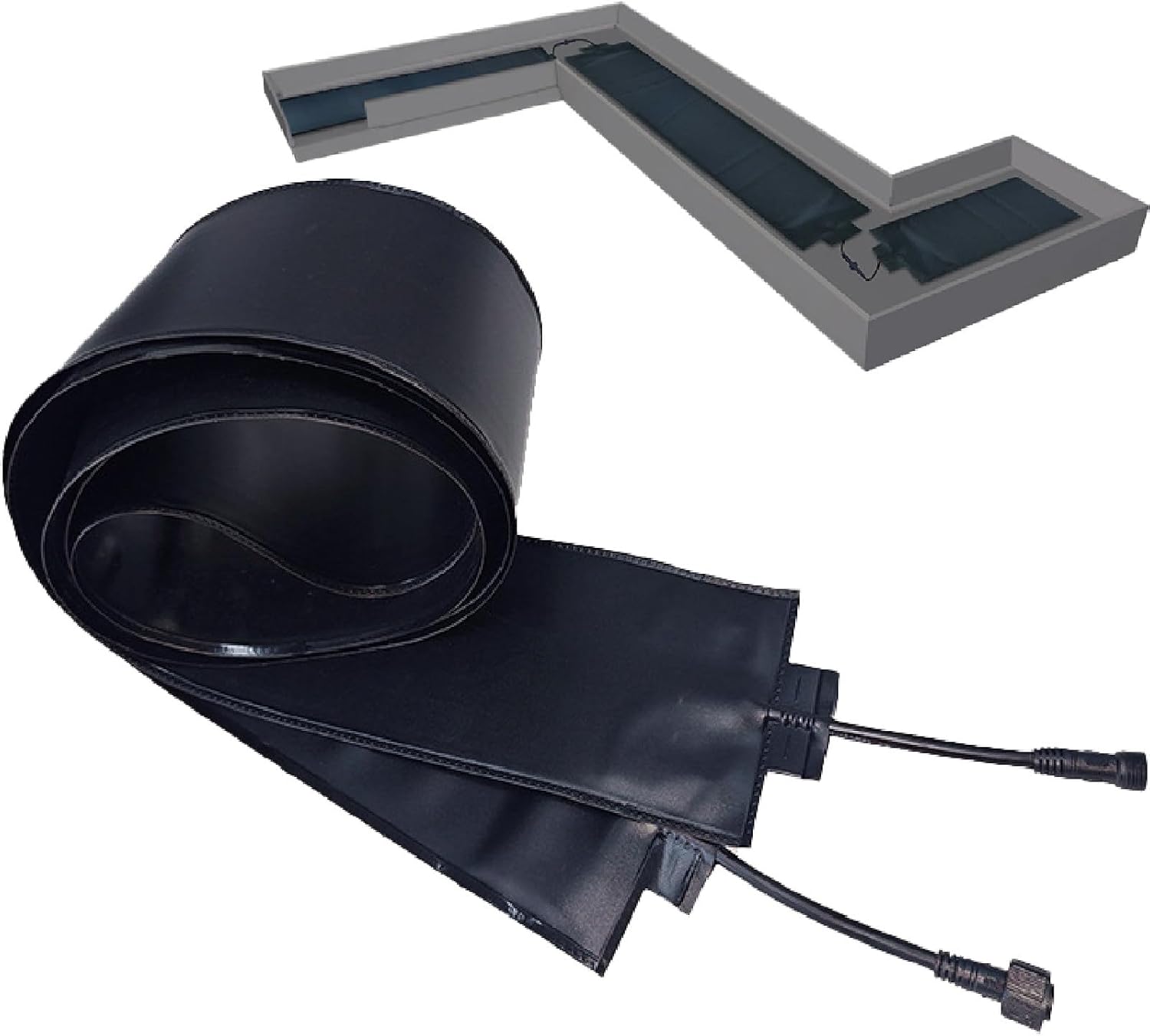 Outdoor Electric Snow Melting Mats/Heated Snow Melting Mats - Customizable Length (12cm Width),Melt 3-5cm Snow/Hour-All Weather Protection (-30°C to 50°C),Easy Roll Storage 760cm/24.9ft