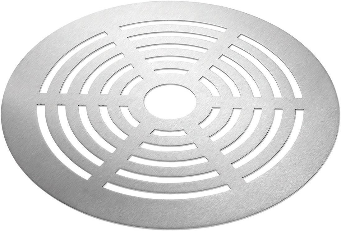 Rosseto SM138 Round Stainless Steel Brushed Grill Top, 16-Inch