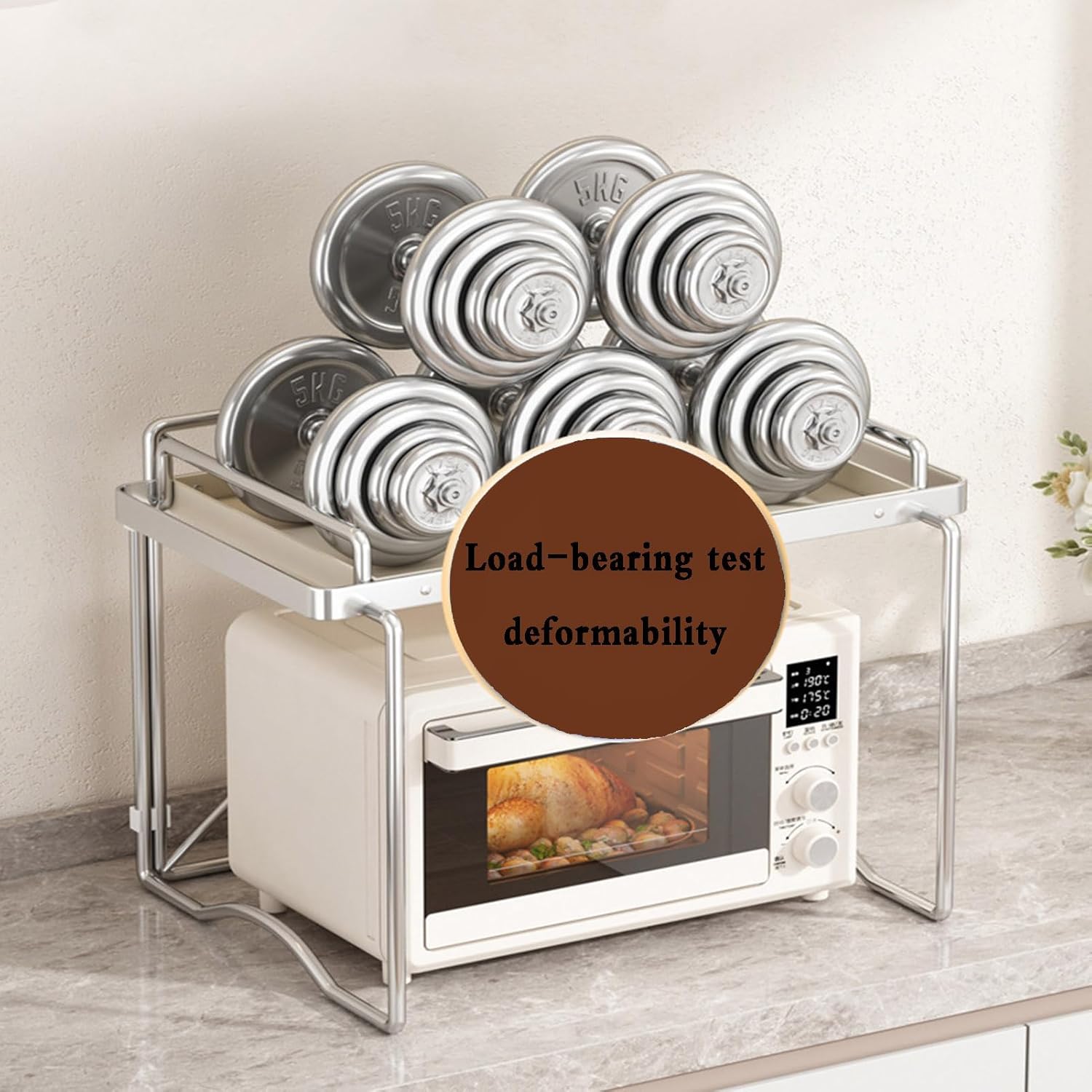 counter shelf,microwave rack, microwave stand,2-Tier Kitchen Bakers Rack, Industrial Microwave Oven Stand with Shelves, Kitchen Utility Storage Shelf with Cabinet, Standing Kitchen Storage Rack ( Colo