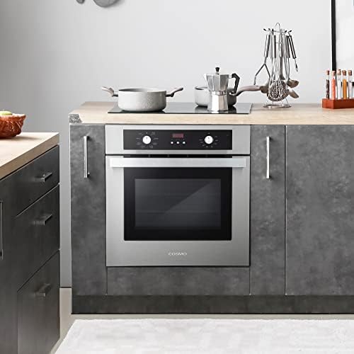 COSMO C51EIX 24 in. Lumin Collection 2.5 cu. ft. Electric Wall Oven, 8 Functions & Turbo True European Convection in Stainless Steel