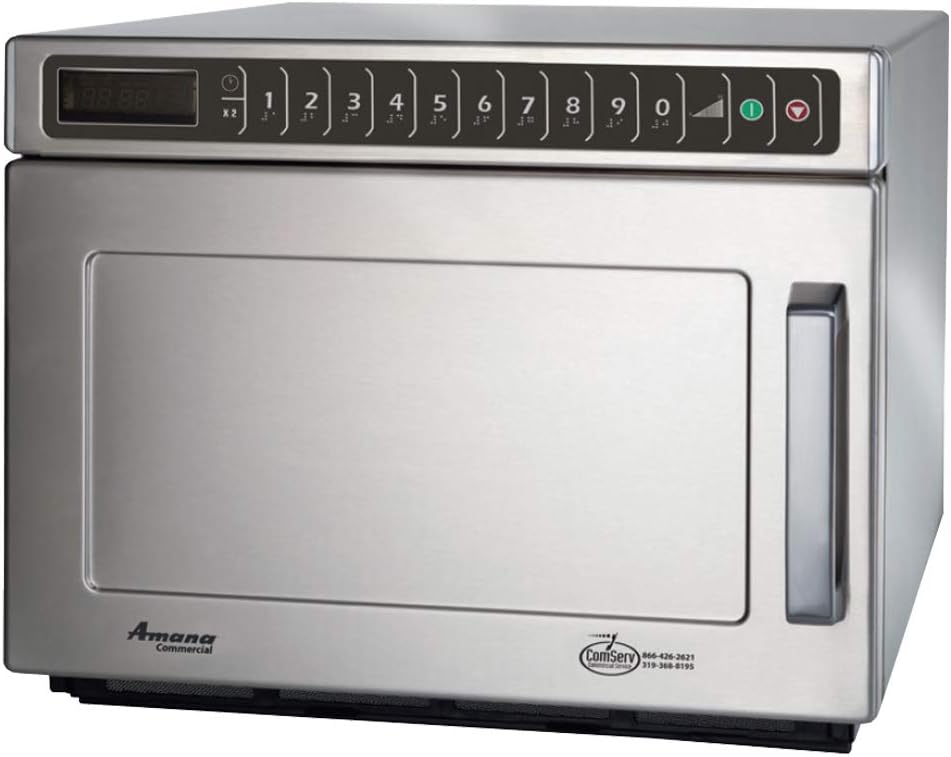 Amana Commercial Heavy Volume Microwave Oven, counter-top, 0.6 cu. ft. capacity | 1800 Watts