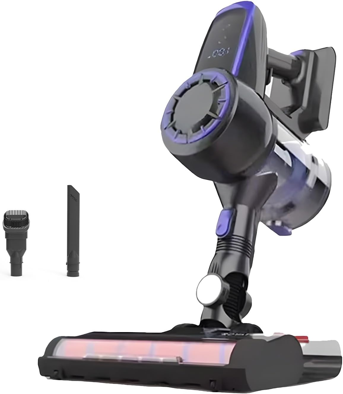 Cordless Billiard Table Cloth Cleaner, Electric Pool Table Cleaner Kit with 2 Nozzles, LCD Touch Screen, 2 Gear Adjustable, Billiard Cloth Vacuum Cleaner for Snooker Table(Purple)