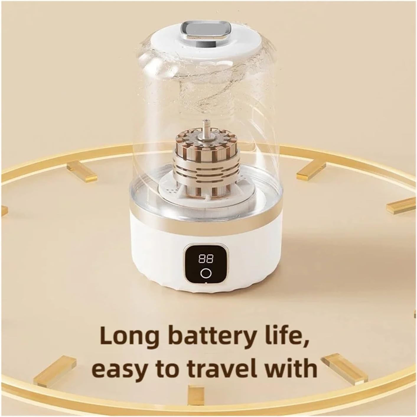 Cordless Electric Washing Machine Charging 2-speed Adjustment For Travel Socks Underwear Small Portable Washing Machine,for Travel,Camping, RV & Dorms(Blue)