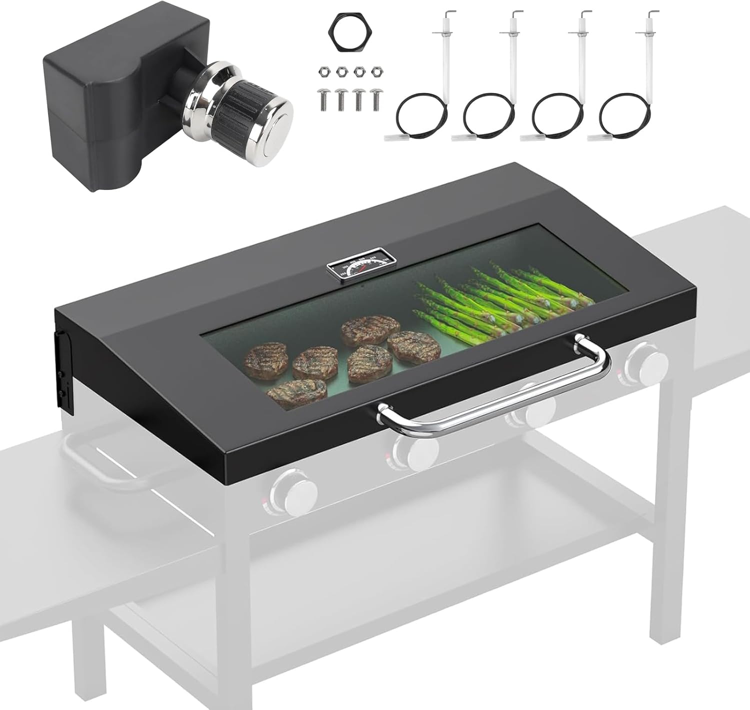 Hinged Lid and Grill Igniter Kit for Blackstone 36