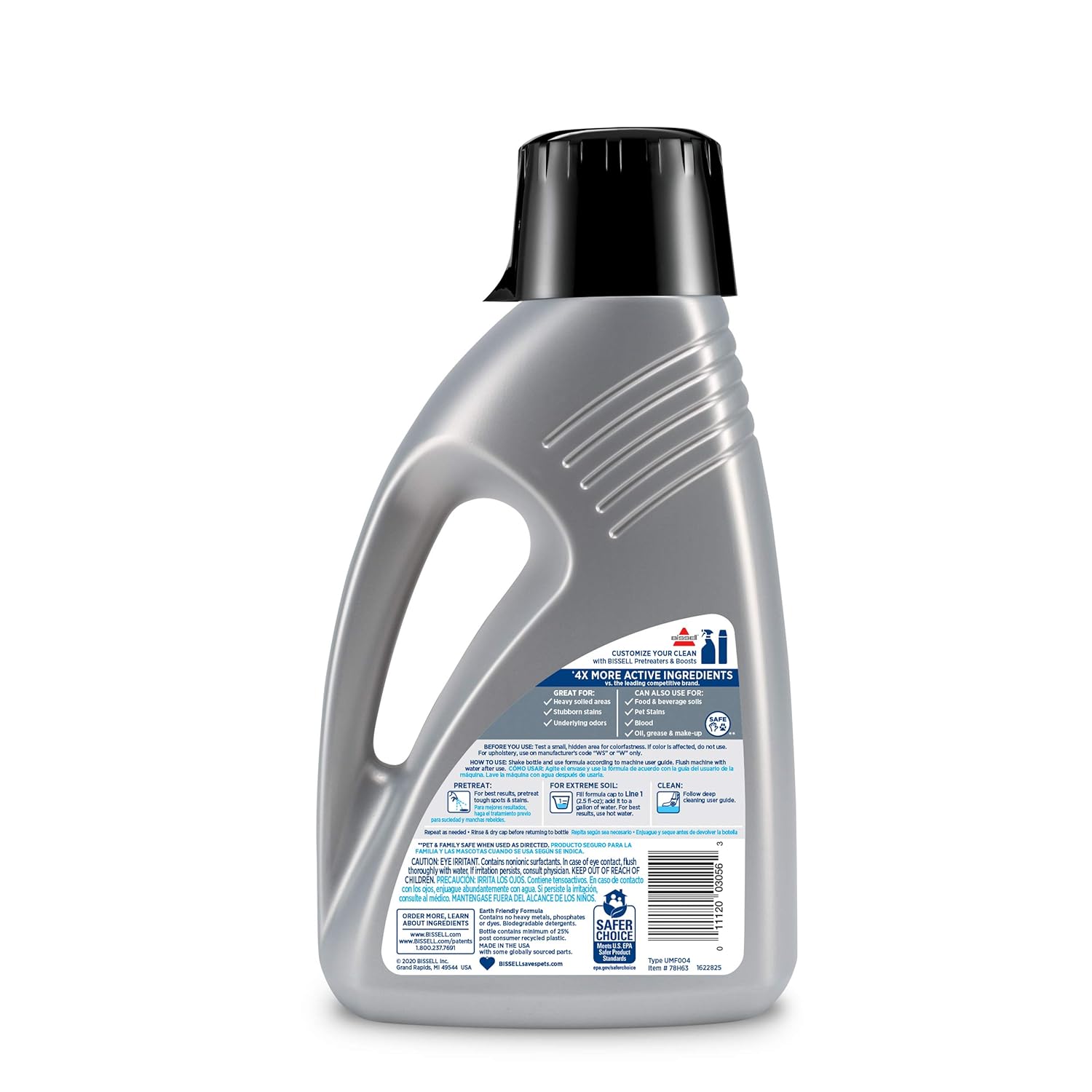 BiSSEll Little Green Pro Commercial Spot Cleaner BGSS1481 & Bissell 78H63 Deep Clean Pro 4X Deep Cleaning Concentrated Carpet Shampoo, 48 Ounces - Silver