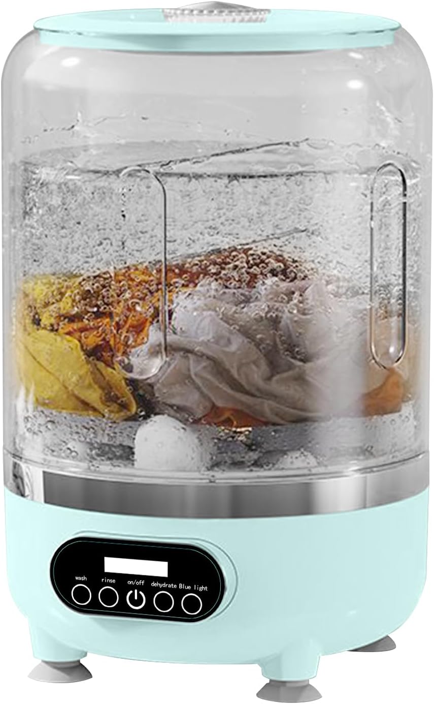 Travel Portable Washes, Mode Small Washing Machine with Rotate Basket, Efficient Laundry Performance Washer for Bras Baby Clothes Socks T Shirts Underpants Travel Camping Bathroom