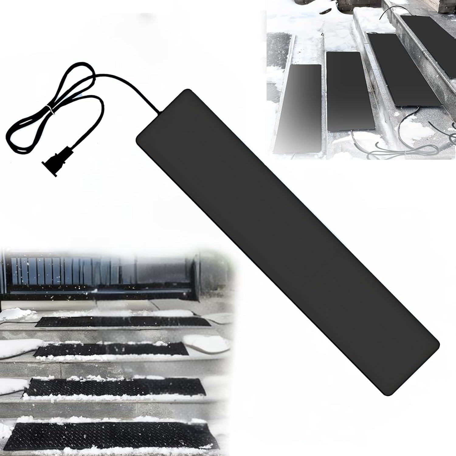 Outdoor Heated Snow Melting Mat, Anti-Slip, Durable Ice Melting Mat with Low Temp Resistance for Safe and Efficient Snow Removal (33 * 150 30slice)