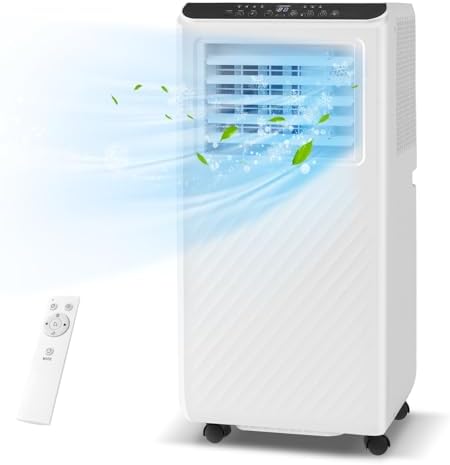 KOTEK Portable Air Conditioners, Cools up to 250 Sq.Ft, 8000 BTU 3-in-1 AC Unit for Bedroom with Dehumidifier, Fan & Sleep Mode & Window Kit, Room Air Conditioner Portable for Home Office (8000BTU)