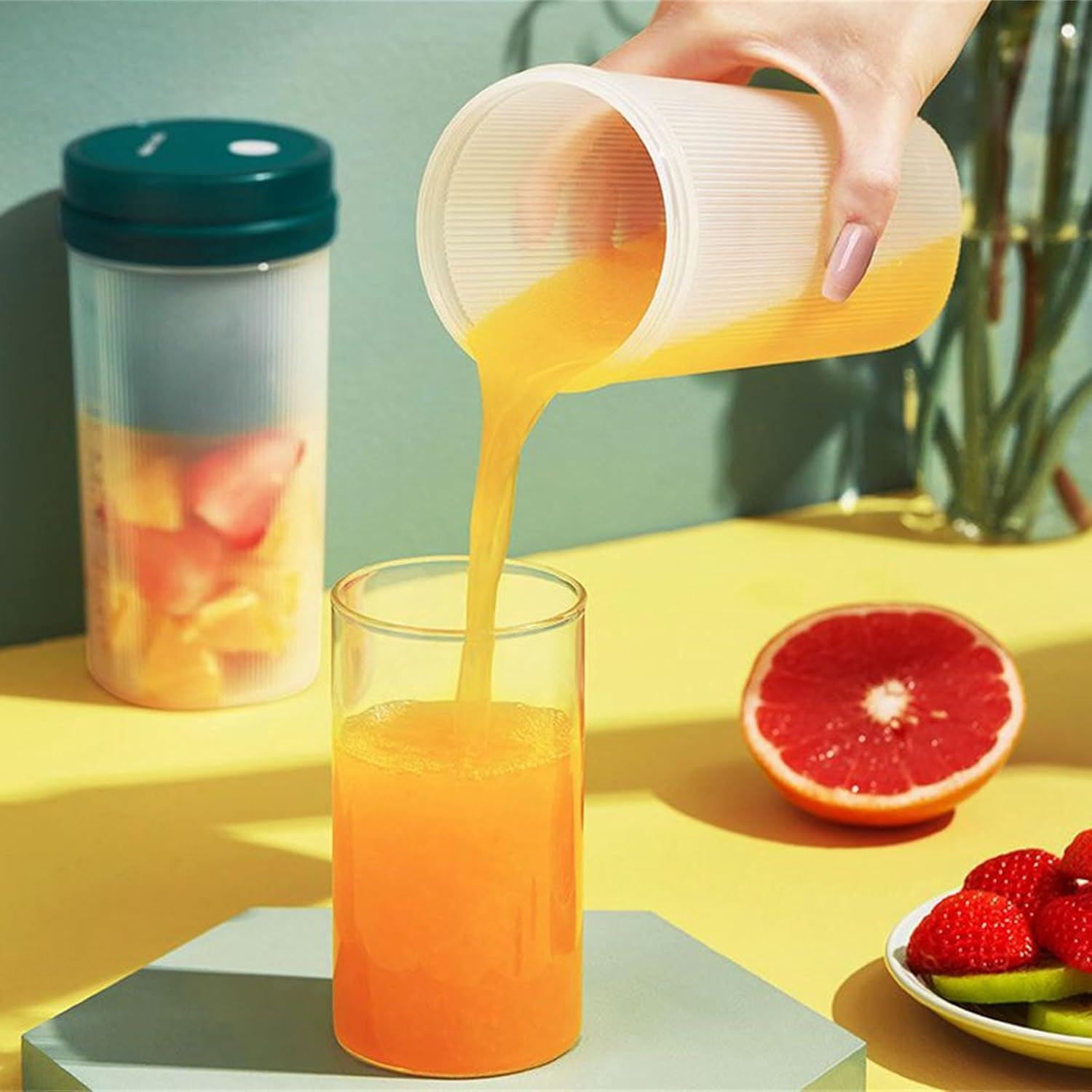 Portable Wireless Slow Blender Cup Appliance Fruit Orange Chargable Mixer Machine