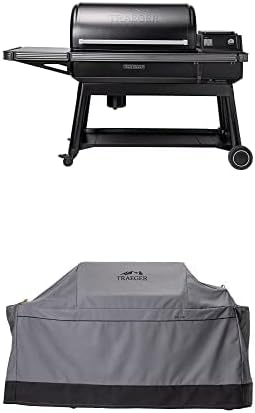Bundle of Traeger Ironwood XL Wood Pellet Grill and Smoker with WiFi and App Connectivity + Traeger Grills Ironwood XL Full-Length Weatherproof Grill Cover
