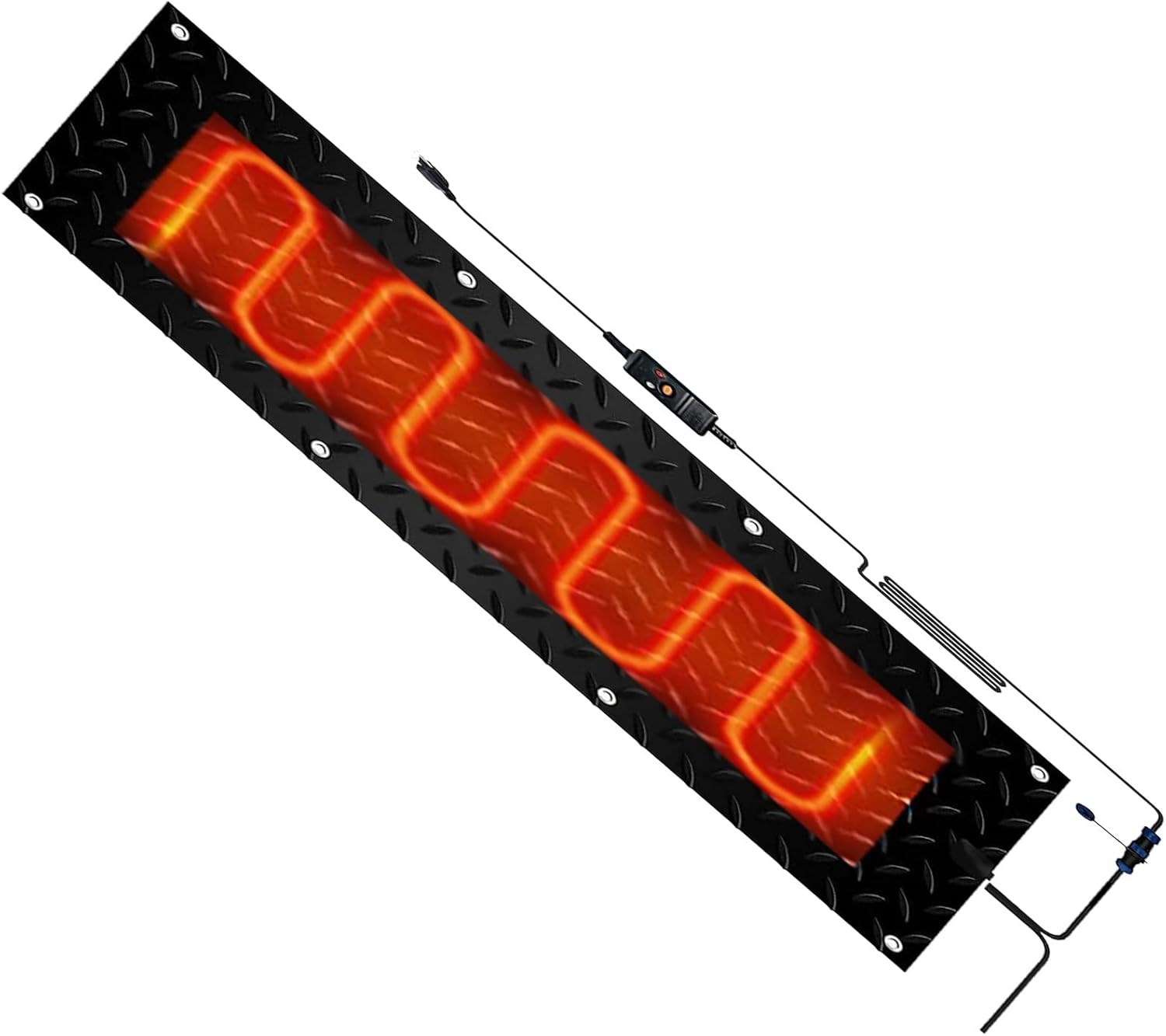 Heated Snow Melting Mats with Timer, 1/2/3/4/5 pcs Snowmelt Heated Walkway Mats, for Driveway Walkway Decks and Sidewalks Connection with 2m Power Cord for Winter Stairs(1 Pcs,10in*35.4in/25.4cmx90cm)