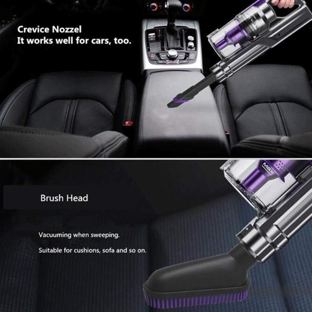 Cordless Vacuum Cleaner 2 in 1 Handheld Stick Vacuum with LED Motorized Brush 8000Pa Strong Suction Lightweight Handheld Upright Vacuum Cleaner for Hard Floor Carpet Pet