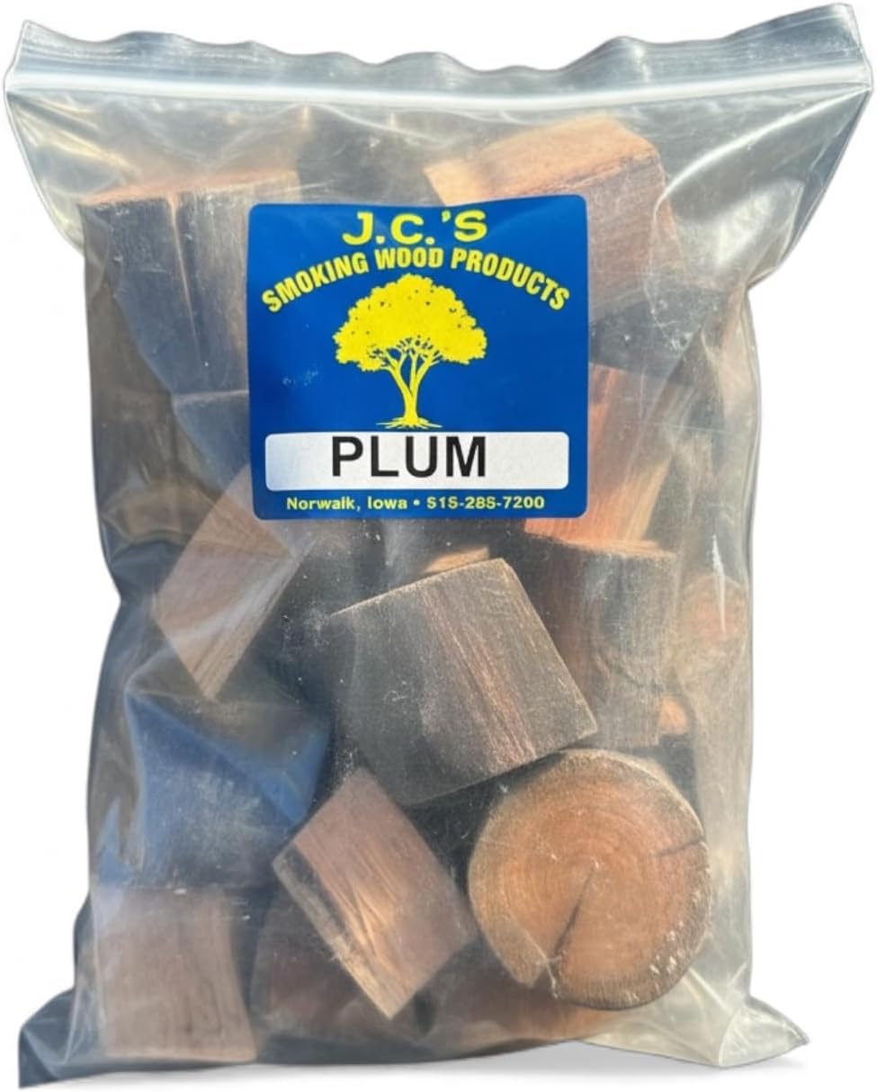 J.C.'s Smoking Wood Chunks - Gallon Sized Bag - Plum 10PK