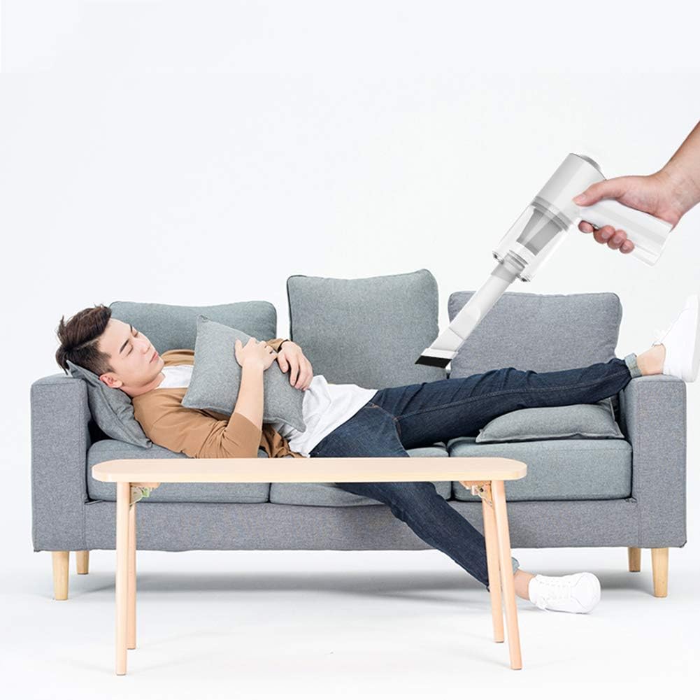 Handheld Vacuum Cleaner Cordless, 6000Pa Powerful Suction Hand Vacuum Cleaner with LED Light, Car Vacuum Cleaner for Car, Home and Office,with Storage Bag ()