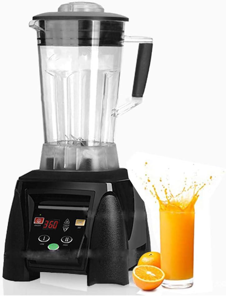 Huanyu Countertop Blender 68 oz 2200W with Speed Control Timer for Fruit Smoothie Ice Soy Milk Hot Soups Frozen Desserts Crush Mix Home Commercial G1100 2L (110V, Black)