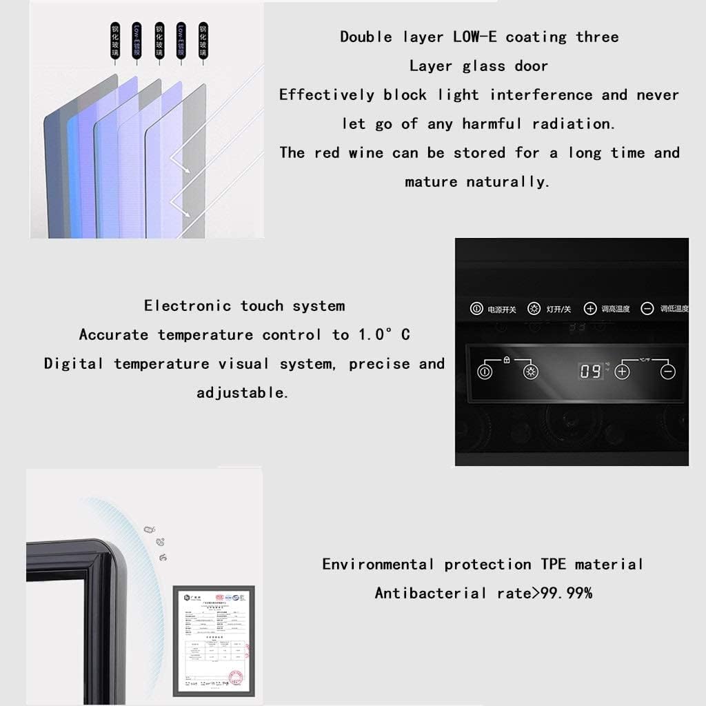 20-Bottle Wine Cooler, Beverage Refrigerator Cooler, Party Ice Bar, Silent Red/White Wine, Beer and Champagne Counter, Adjustable Temperature, Indepen