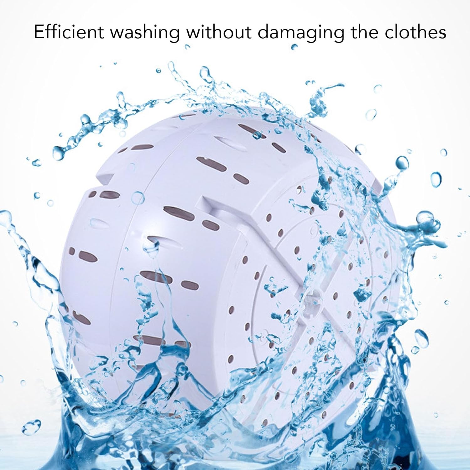 Luqeeg Hand Crank Clothes Washing Machine, Manual Non Electric Compact Laundry Washer for Apartment RV, with Built in Pump Drain 8 LBS Capacity Spinner