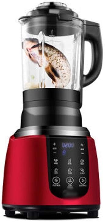 Broken Wall Intelligent Multifunctional Juicer Soymilk Machine Blender Heatable Porridge Soup Cooking Machine Red