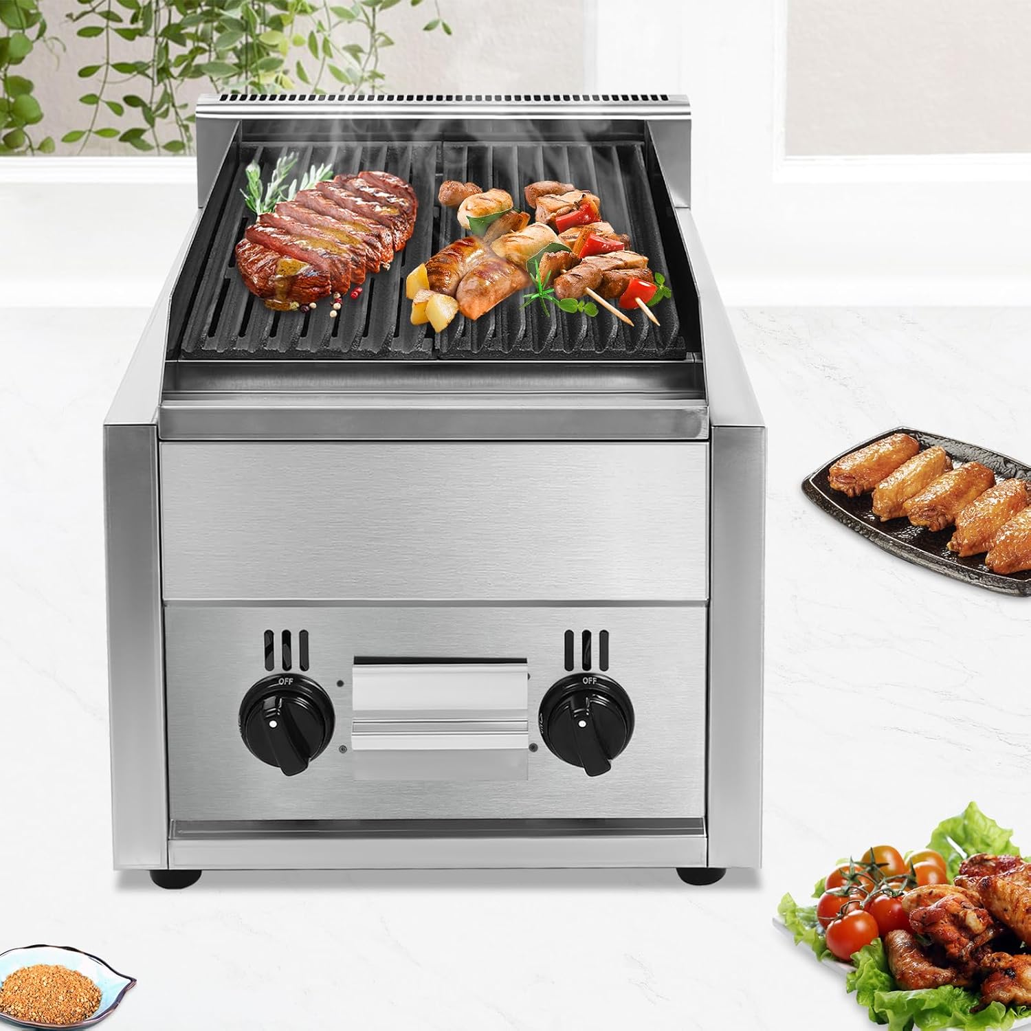 LYNICESHOP Tabletop Gas Grill, 21