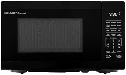 SHARP Compact Countertop Microwave Oven with Removable 10