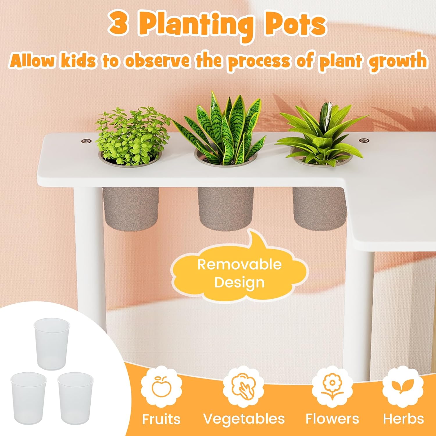 Costzon Kids Kitchen Playset, 2 Piece Wooden Modular Toy Play Set w/Running Water, Sound & Light, Fridge, Dishwasher, Microwave, Oven, Pretend Play Kitchen for Kids Ages 3+ (Natural + White)