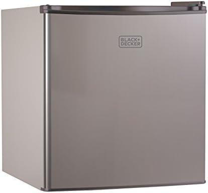 BLACK+DECKER BCRK17V Compact Refrigerator Energy Star Single Door Mini Fridge with Freezer & Digital Microwave Oven with Turntable Push-Button Door, Child Safety Lock