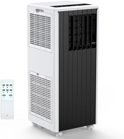 8000 BTU Portable Air Conditioners - 3 in-1 Cooling Unit with Dehumidifier, Fan & AC Modes - Ac Units Cools with 24-Hour Timer, Remote Control & Window Kit Included