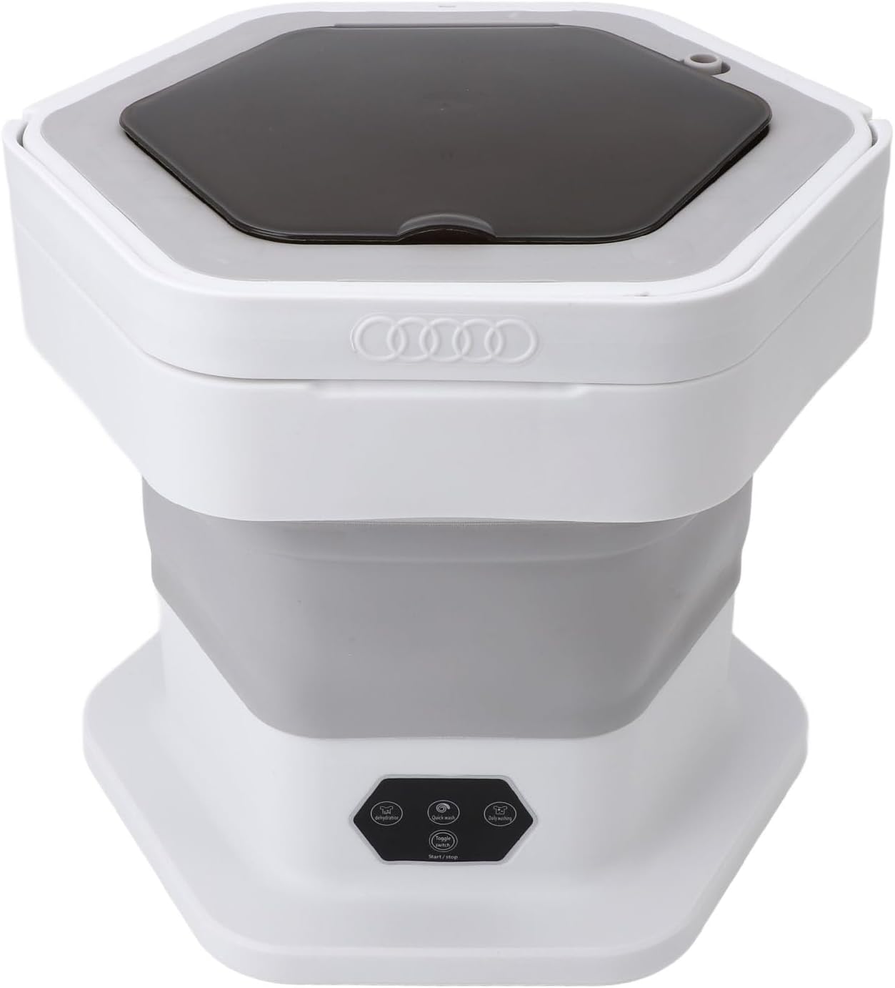 Portable Washing Machine Miniature Washer Spin Dryer Laundry Washer for Underwear Baby Clothes (Grey)