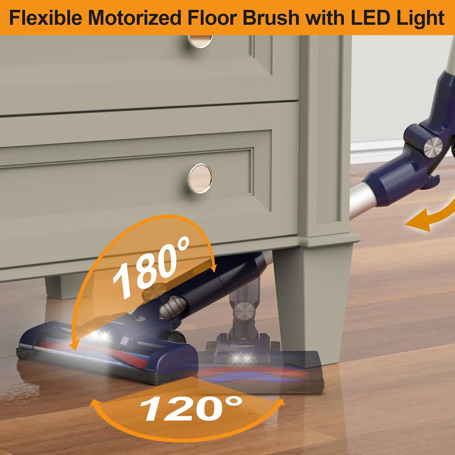 Cordless Vacuum Cleaner, 6 in 1 Powerful Stick Vacuum for Home, 2200mAh Battery Vacuum Rechargeable Vacuum (Cobalt)