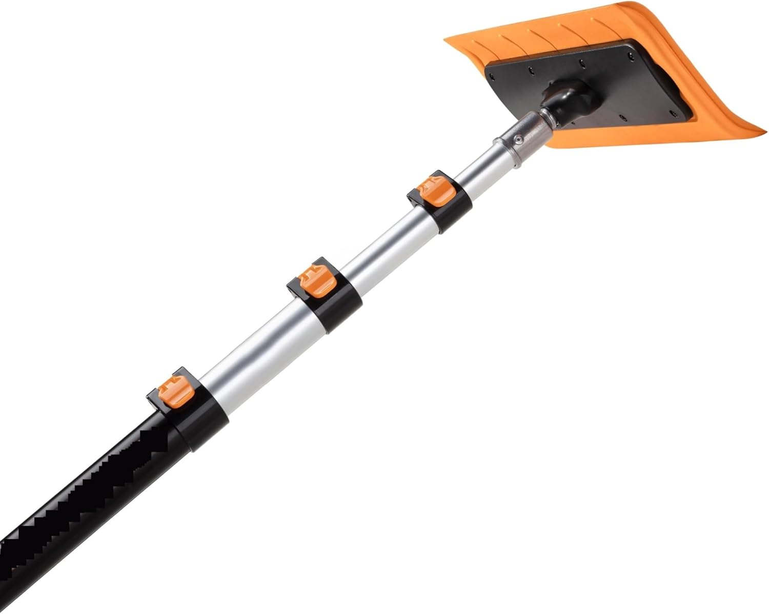 Telescopic Roof Snow Rake, Scratch-Resistant Soft Foam Blades, Snow Removal Tool for Roofs, RVs and Cars