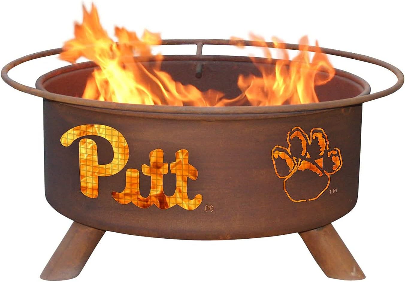 Patina Products F228 Pittsburgh Steel Outdoor Fire Pit - 24 x 24 x 11 inch - Natural Rust Patina Finish