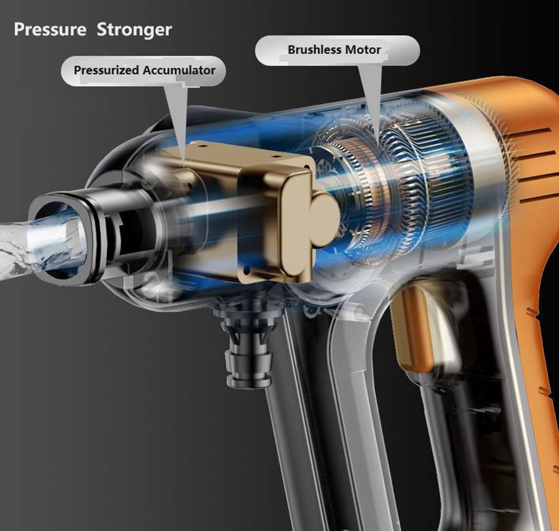 Cordless Pressure Washer, 30Bar Battery Powered with 3 Spray Modes and Accessories, Handheld Electric Power Washers for Cars/Fences/Driveways/Patios/Home Cleaning (Brushless)