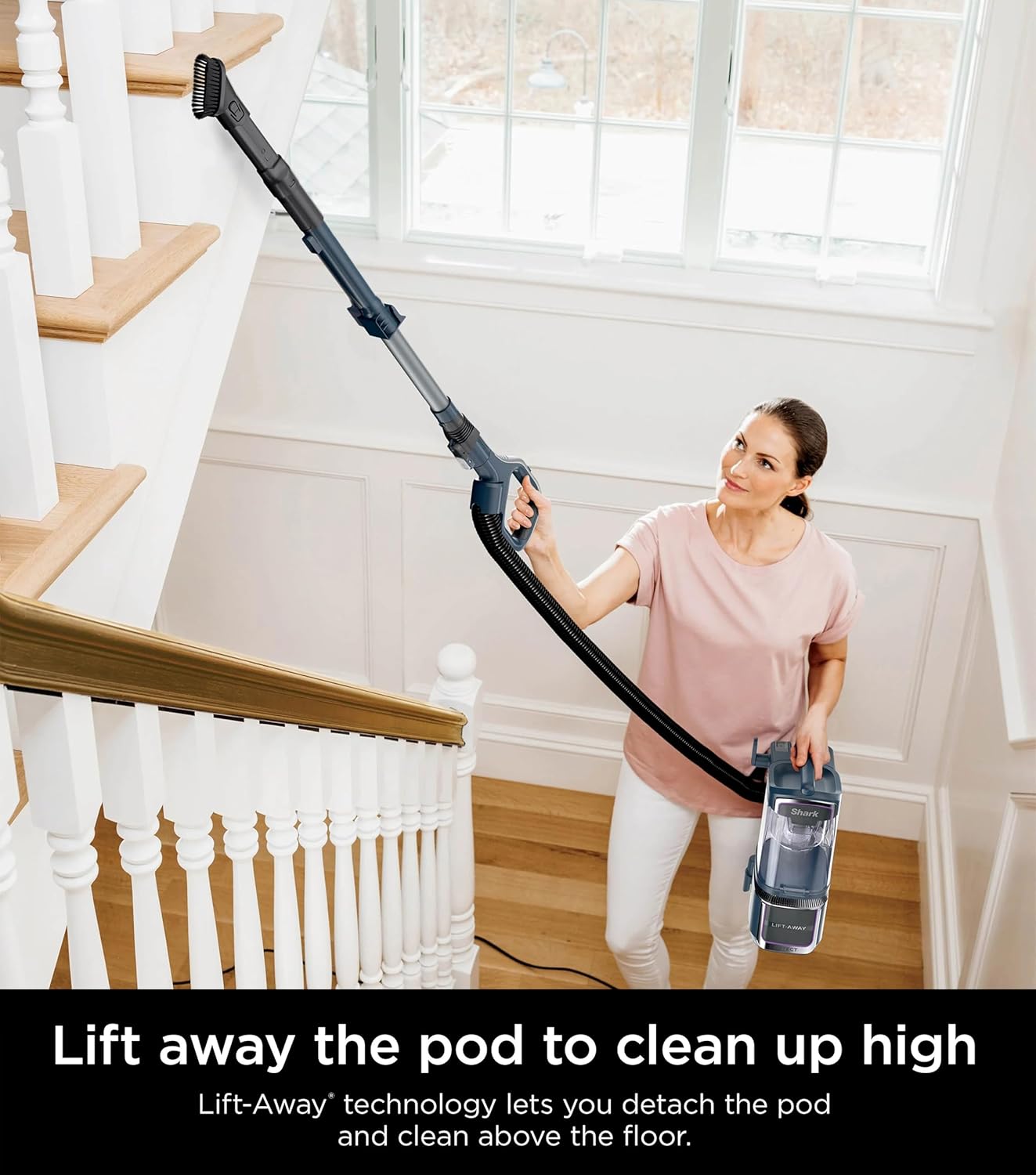 Shark Detect Performance Lift-Away Advanced Upright Vacuum with DuoClean, Odor Neutralizer & Anti-Allergen Technology, Direction Detect, LED Headlights, 3 Cleaning Tools (Renewed)