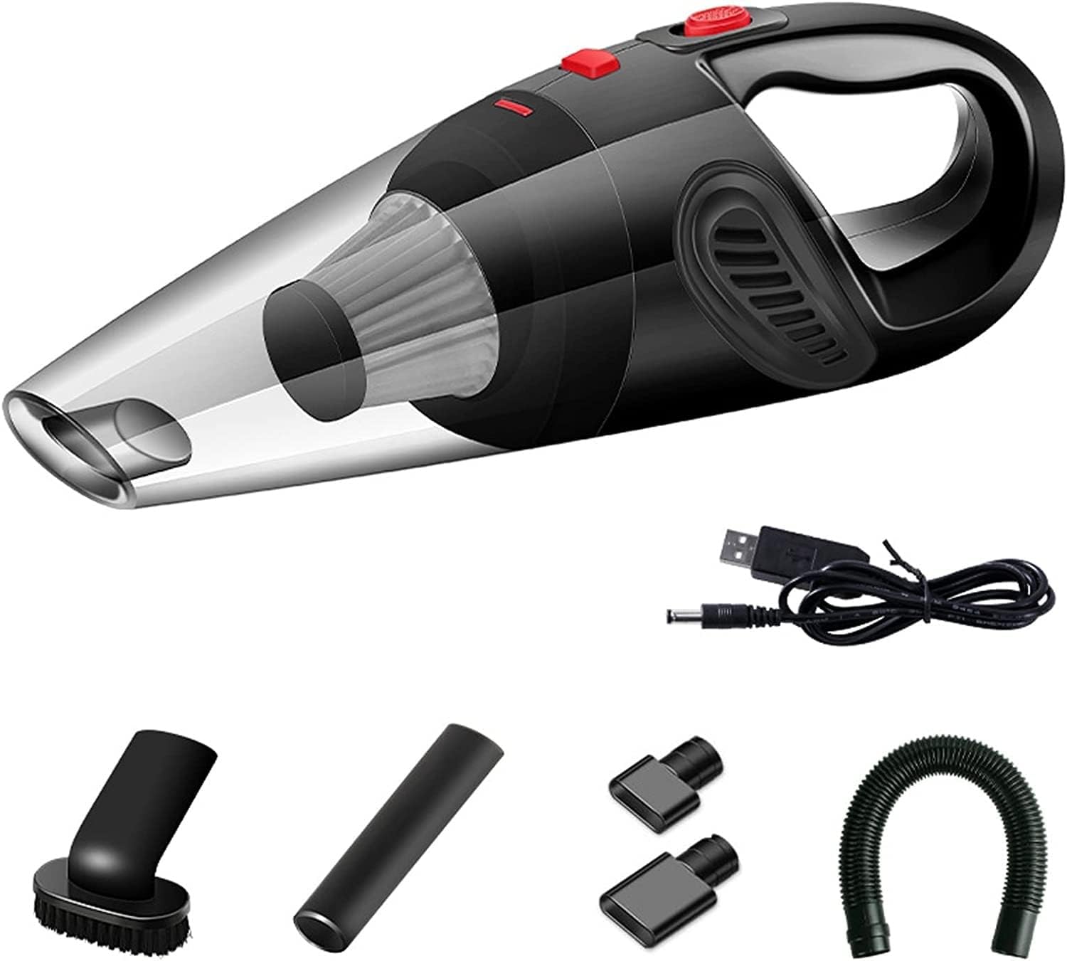YIORYO Handheld Vacuum Mini Portable Rechargeable Car Vacuum Cleaner Cordless with 6000PA Powerful Suction for Car Home and Office