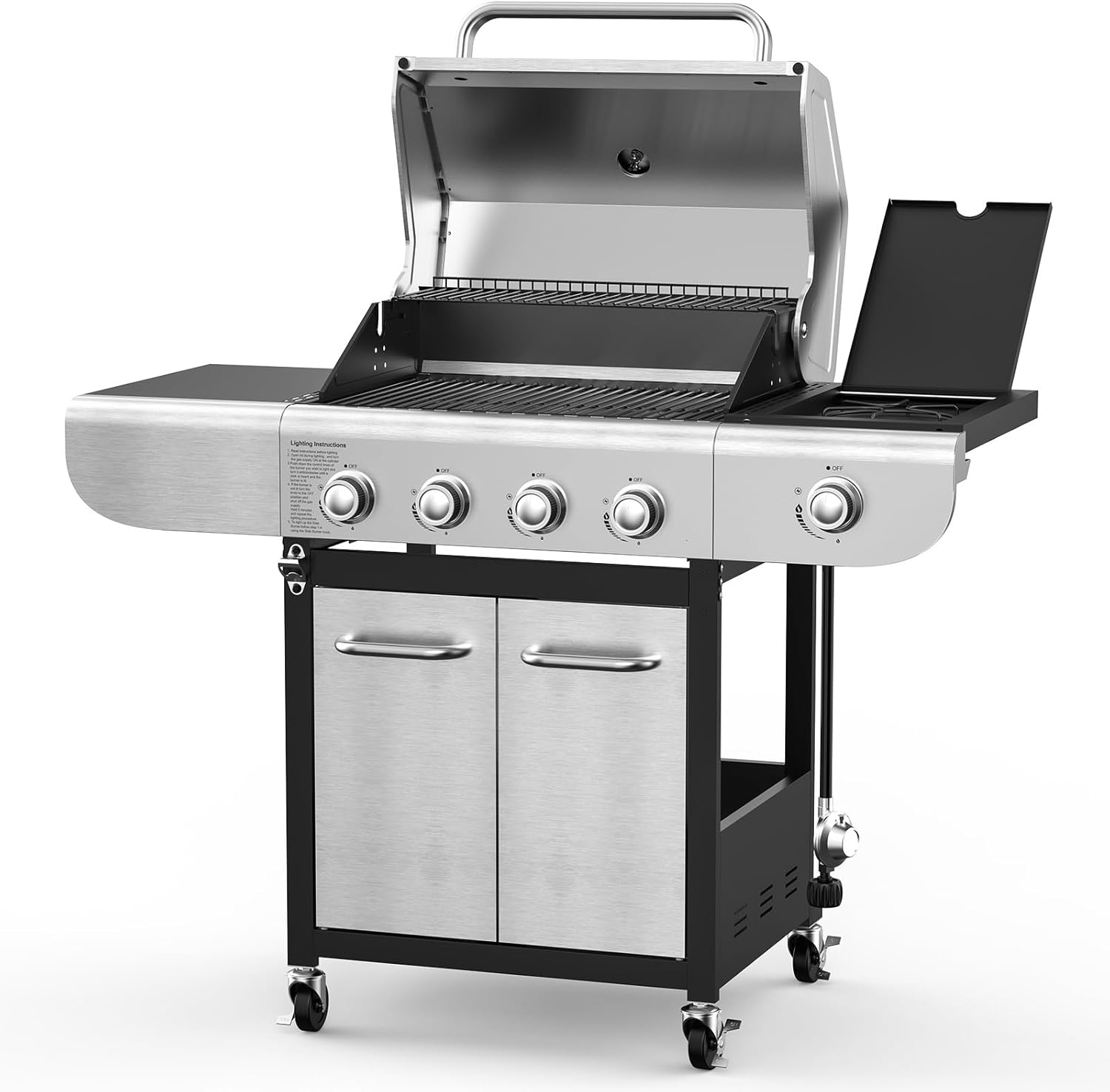 Joy Pebble 3 Burner Propane Gas Grill，37,000 BTU Gas Grill Ideal for Outdoor Cooking