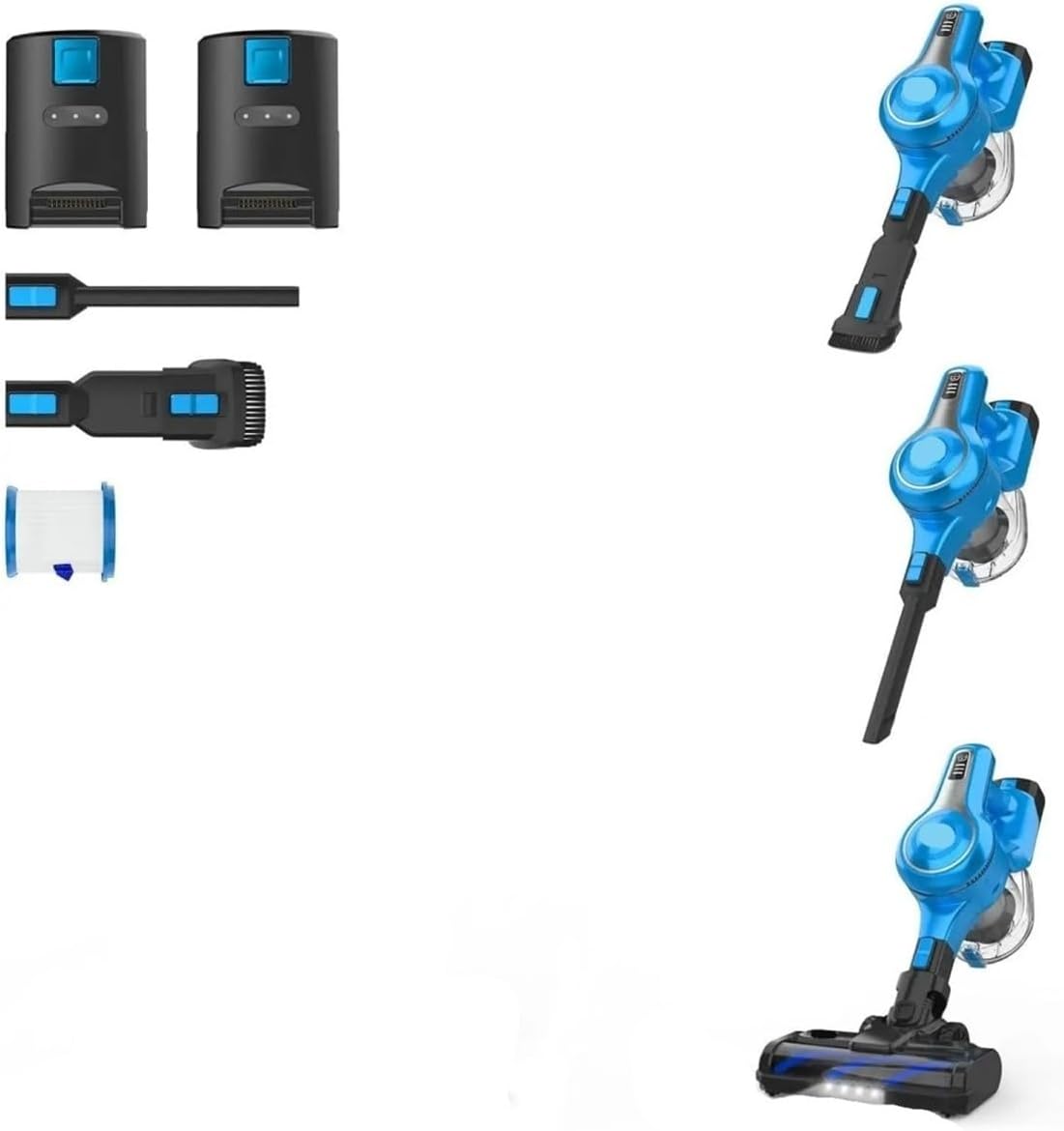 Compatible with INSE S63 Stick Cordless Vacuum Cleaner,30Kpa 300W Suction, 2 Batteries for Long Runtime, Suitable for Hardwood Floor, Home and Car(AU)