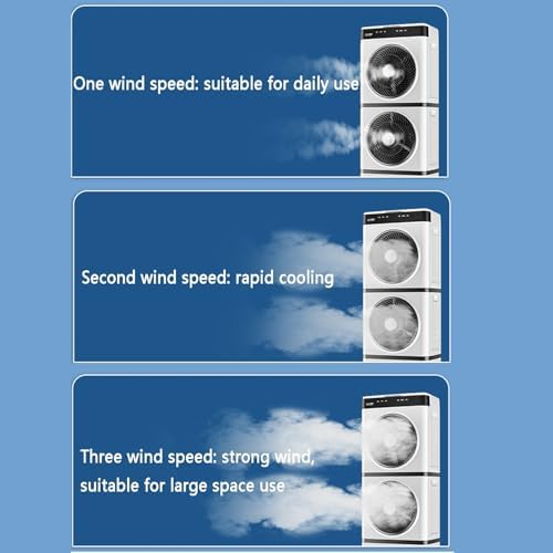 Portable Air Conditioners/Swamp Cooler with Remote, 12H Timer, Portable Evaporative Cooler with Oscillation, 3 Speeds, Cooling Fan for Bedroom, Living Room, Office(95cm(37.4in))