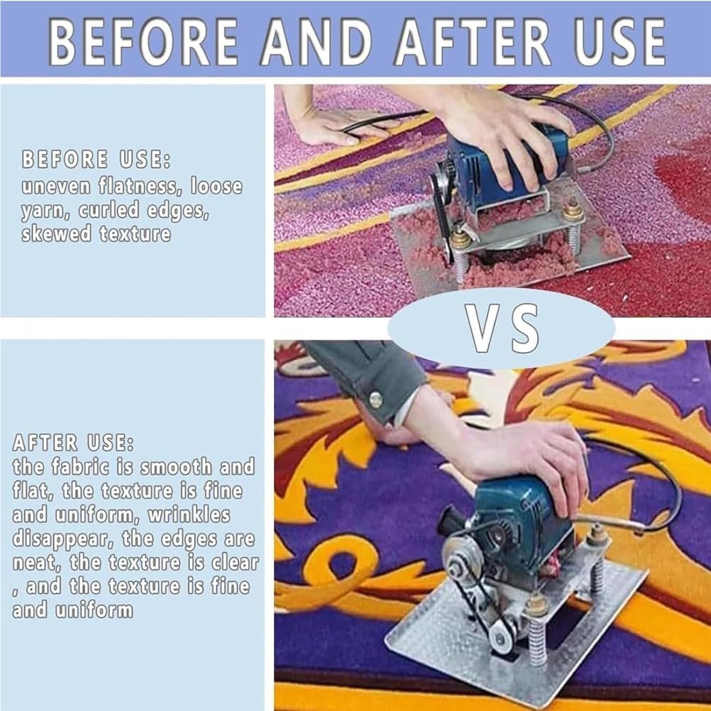 A,Flatbed Carpet Shearing Machine, Portable Carpet Tufting and Engraving Machine, 500W Electric Carpet Shearing Machine, Carpet Cleaning Machine, Handheld Carpet Flattening Machine