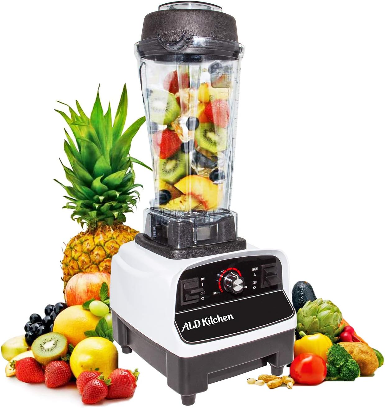 ALDKitchen Countertop Commercial Blender | 67 Oz (2L) | Smoothies, Cocktails, etc | Portable Blender | 110V (A-BL767A)