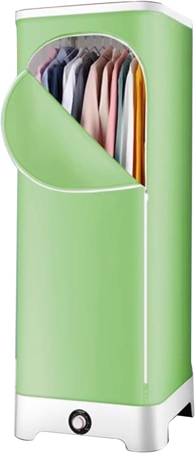 Foldable Dryer,1500W Clothes Dryer Home 220V Small Drying Clothes,Double Layer Drying Rack with Lid for Home, Apartment, Laundry Room and Dormitory(Green)