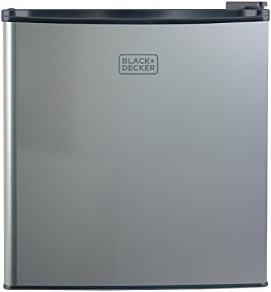 BLACK+DECKER BCRK17V Compact Refrigerator Energy Star Single Door Mini Fridge with Freezer & Digital Microwave Oven with Turntable Push-Button Door, Child Safety Lock