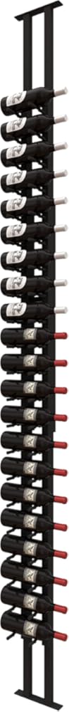 Ultra Wine Racks Floor-to-Ceiling Mount Display (1 Side, Single Deep, Black, Holds 21 Wine Bottles) - Modern Metal Wine Storage for Wine Cellars, Home Bars, Kitchens, and Dining Rooms
