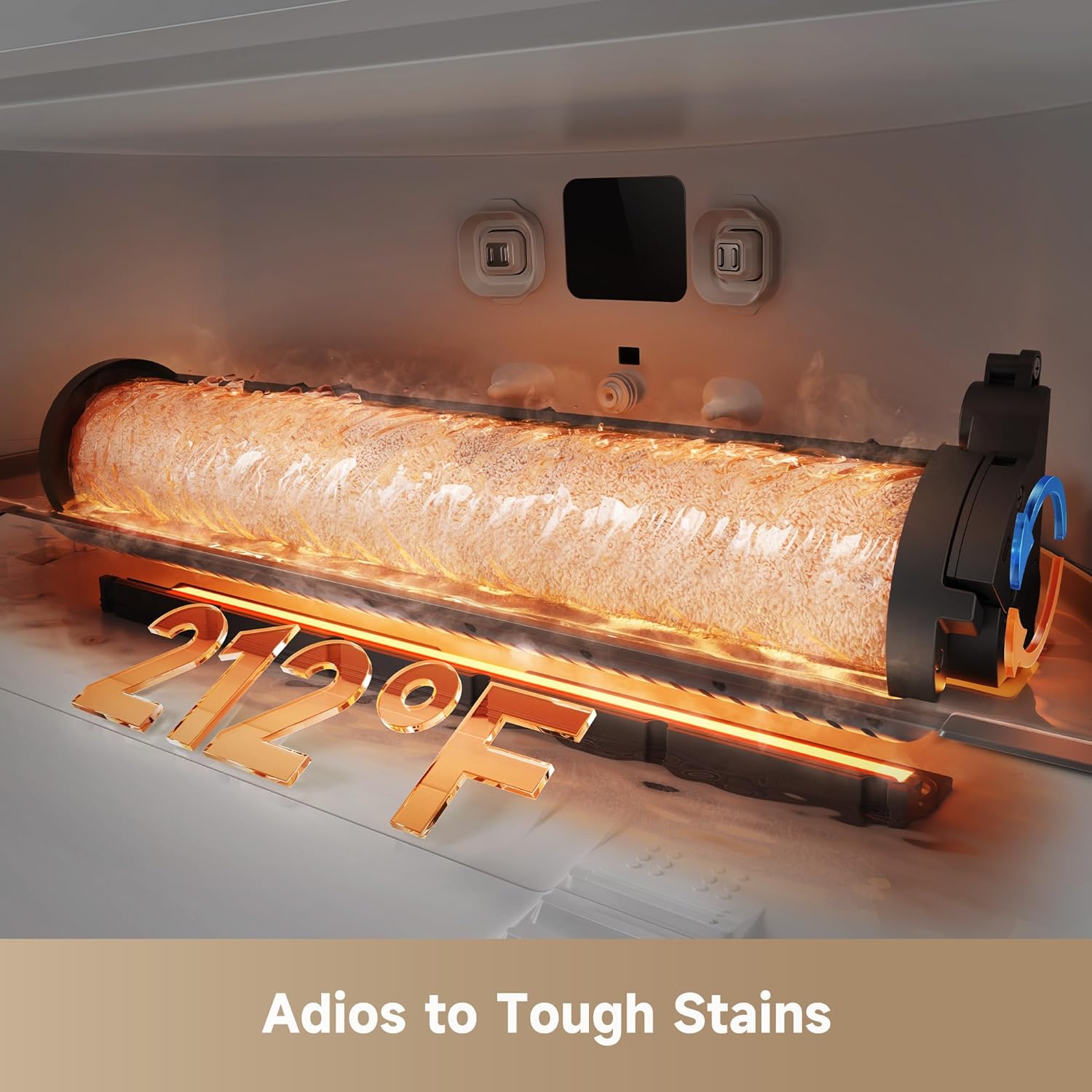 DREAME Aqua10 Roller Robot Vacuum, AquaRoll Mopping, 30,000Pa Suction, 100% Detangling, Carpet-Protecting Roller Guard, Clear 2.36in Obstacle, Self-Empty, Self-Cleaning, Roller Mop Extending